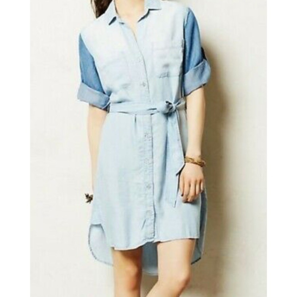 Anthropologie Cloth & Stone Chambray Shi